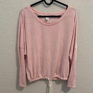 Eberjey Sadie Stripes Slouchy Long Sleeve Top